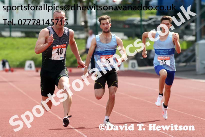Richard Kilty ran 10.01 sec. in a 100 metres race at Hexham on Saturday, July 16th. Photo: David T. Hewitson/Sports for All Pics